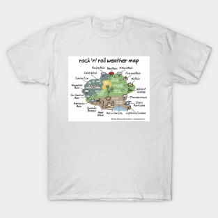 rock 'n' roll weather map T-Shirt